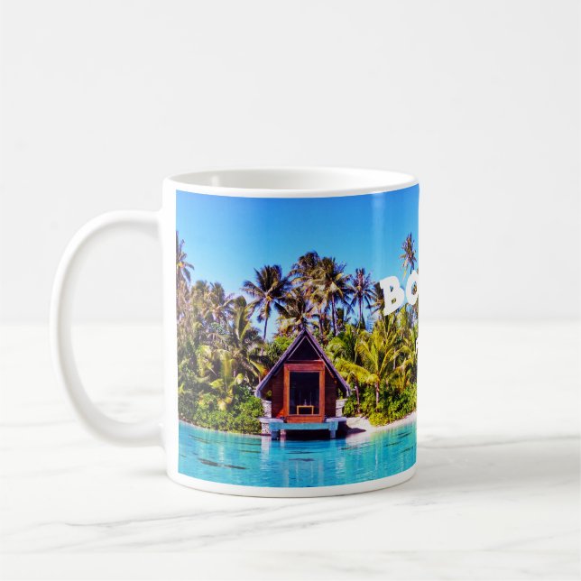Caneca De Café Capela Drinkware do casamento de Bora Bora (Esquerda)