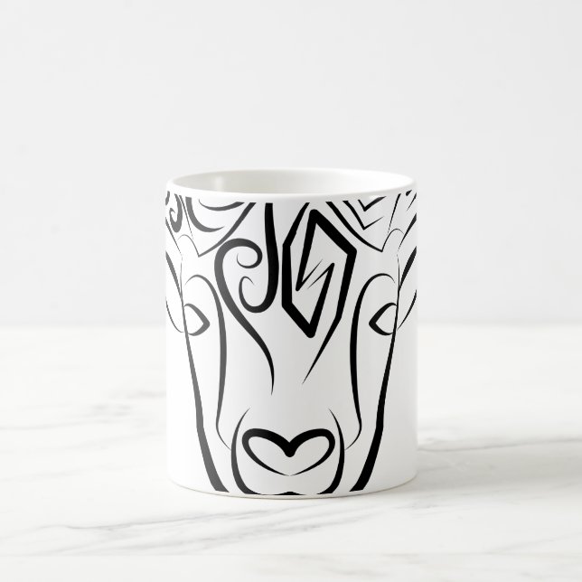 Caneca De Café Capim/ovelha, tribal, preto e branco (Centro)