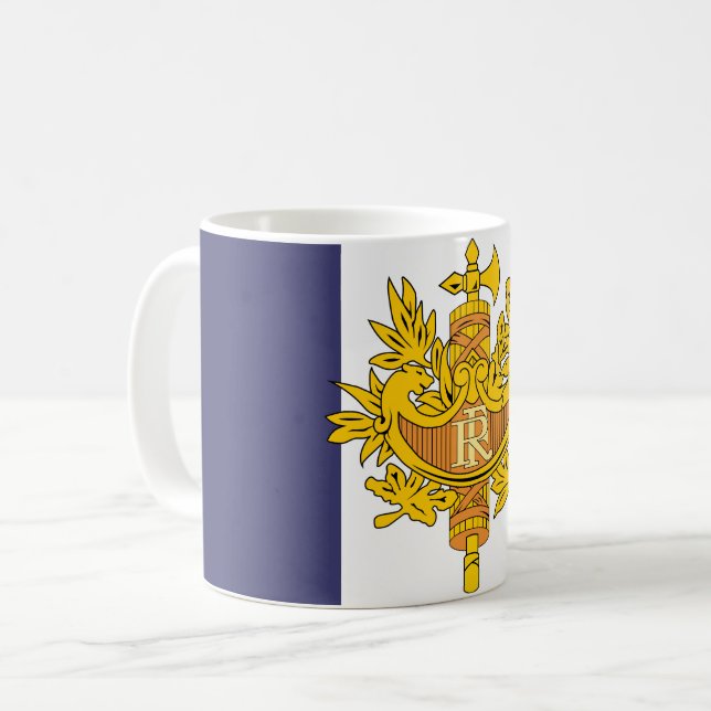 Caneca De Café capinha de telefone com bandeira da França (Frente Esquerda)