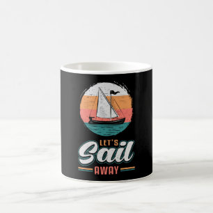 Caneca De Café Capitã Sail Boat Sailor Sailor Retro Gift Idea