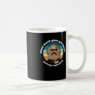 Caneca De Café Capitalismo engraçado Karl Marx Sticker