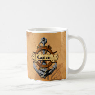 Caneca De Café Capitão Âncora e roda