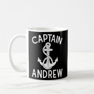 Caneca De Café Capitão Andrew Barco Boat Yacht Ship Anchor