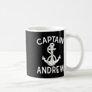 Caneca De Café Capitão Andrew Barco de Iate Navio Âncora