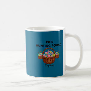 Caneca De Café capitão da equipe de caça aos ovos personalizado e