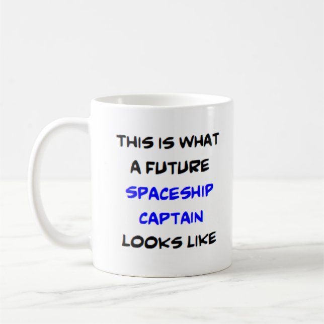 Caneca De Café capitão da espaçonave, futuro (Esquerda)
