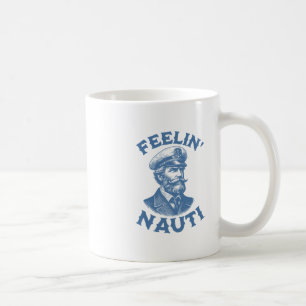 Caneca De Café Capitão de Iate Vintage Engraçado Se Sentindo Safa