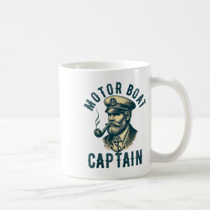 Caneca De Café Capitão de Lancha para Proprietário de Barco Capit