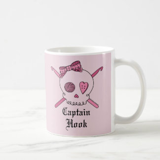 Caneca De Café Capitão Gancho Crânio & ganchos de Crochet (parte