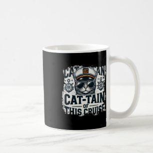 Caneca De Café Capitão Gatinho do Kit de Férias Marítimas de Navi