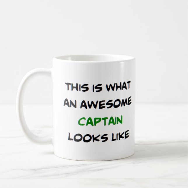 Caneca De Café capitão, incrível (Esquerda)