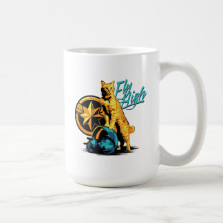 Caneca De Café Capitão Marvel | Ganso no capacete "Voo alto"