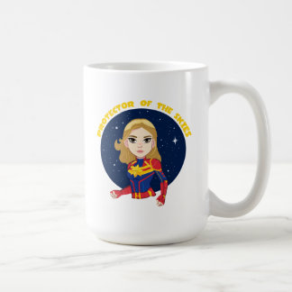 Caneca De Café Capitão Marvel| Protetor Do Cartoon Do Céu
