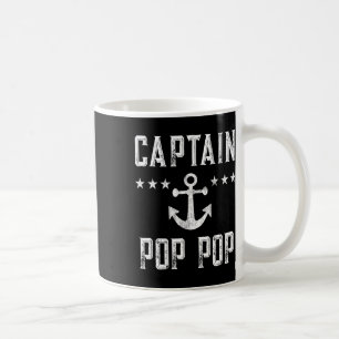 Caneca De Café Capitão Personalizado Pop Pop Boating Barco Retro