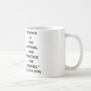 Caneca De Café Capitão Prática Soldado da ciência de Leonardo