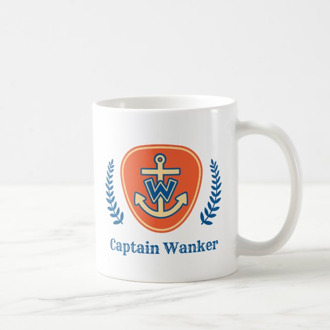 Caneca De Café "Capitão Wanker" Coffee Mug (Direita)