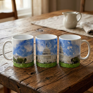Caneca De Café Capitol dos Estados Unidos em Washington DC Desenh