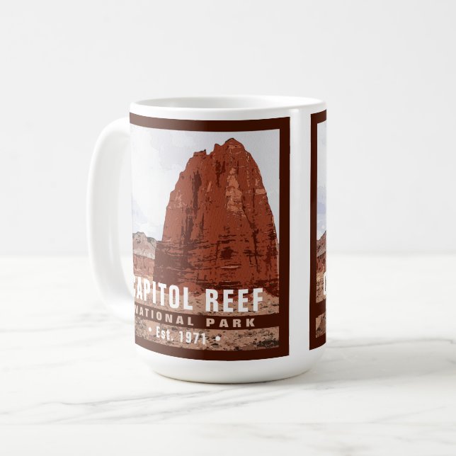 Caneca De Café Capitol Reef National Park Catthedral Valley Loop (Frente Esquerda)