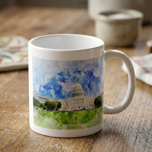 Caneca De Café Capitólio dos Estados Unidos em Washington DC Wate