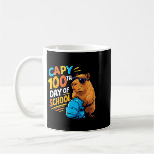 Caneca De Café Capivara 100º Dia De Escola