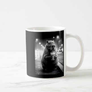 Caneca De Café Capivara bebendo café gelado meme de animais engra