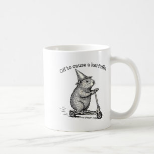 Caneca De Café Capivara De Scooter Causando Confusão Para Provoca