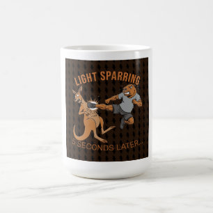 Caneca De Café Capivara Engraçada vs Canguru Sparring Leve de MMA