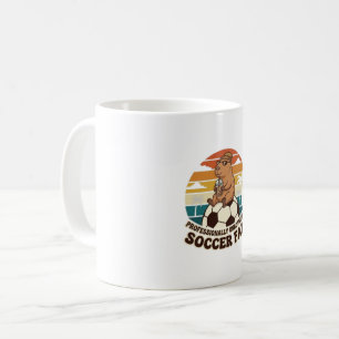 Caneca De Café Capivara Fã de Futebol Profissionalmente Despreocu