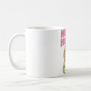 Caneca De Café Capivara Fofa Relaxando Com Bebida de Coco