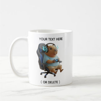 Caneca De Café Capivara Gamer Jogando Video Games