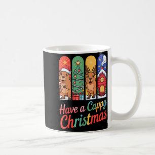 Caneca De Café Capivara Rena de Natal Tenha um Natal Capy