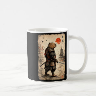 Caneca De Café Capivara samurai capivara engraçado gráfico vintag