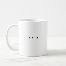 Caneca De Café Capo | Chefe | Mug De Café Italiano Personalizado