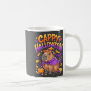 Caneca De Café Cappy Halloween Capivara Bruxa