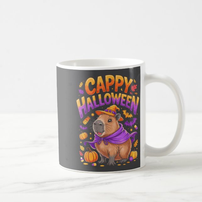 Caneca De Café Cappy Halloween Capybara Witch  (Direita)