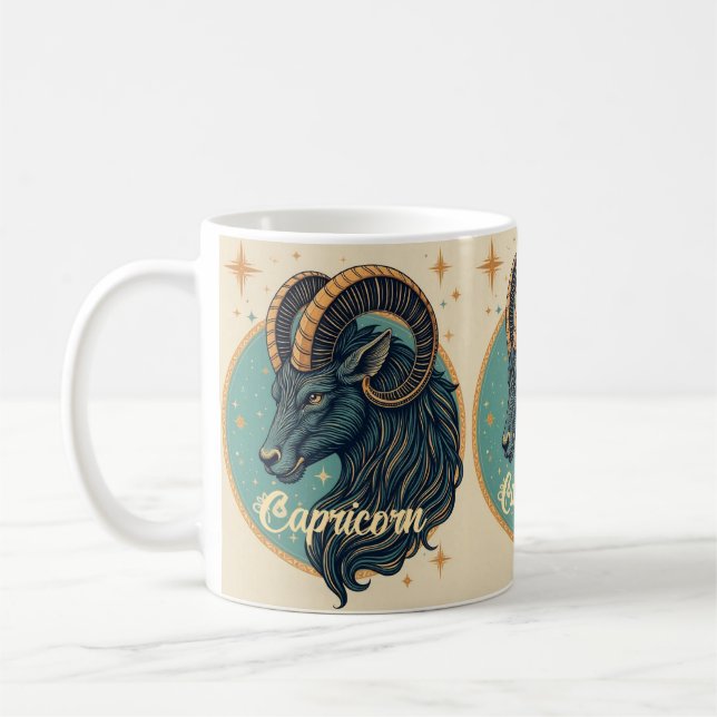 Caneca De Café Capricorn Mug Horoscope Sinal de Estrela (Esquerda)