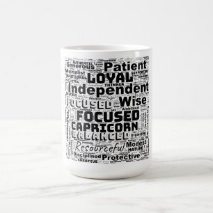 Caneca De Café Capricorn Zodiac Word Cloud Inspiration