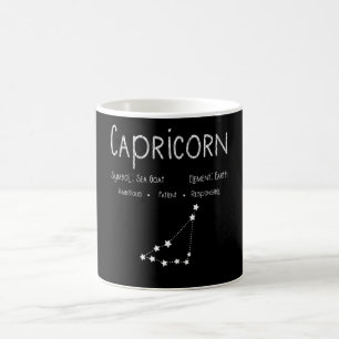Caneca De Café Capricórnio Horoscope - Sinal de Estrela - Astrol