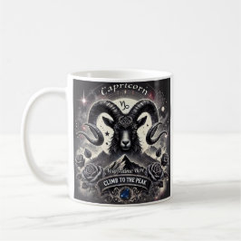 Caneca De Café Capricórnio "Suba ao Pico" Zodiac Mug