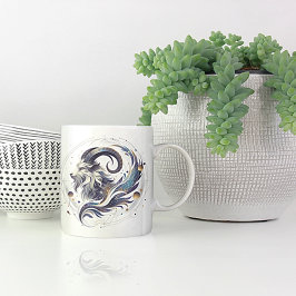 Caneca De Café Capricórnio Zodiac - Cama Personalizada Elegante