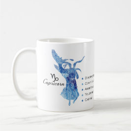 Caneca De Café Capricórnio Zodiac Traços