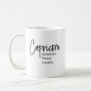 Caneca De Café Capricórnio zodiaco mostra traços positivos