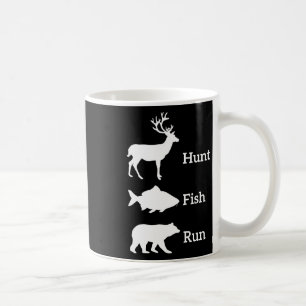 Caneca De Café Captura Engraçada De Peixes De Caça Correm Present