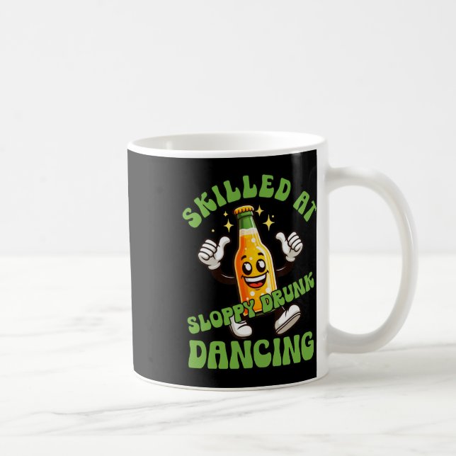 Caneca De Café Capturado No Bebado Dançando Bebendo Engraçado Mal (Direita)