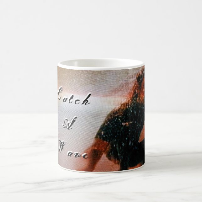 Caneca De Café Capturar Um Mug De Onda - Personalizável (Centro)