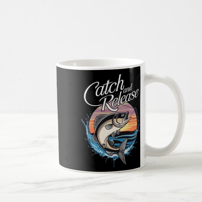 Caneca De Café Capturas E Libertação De Peixes (Direita)
