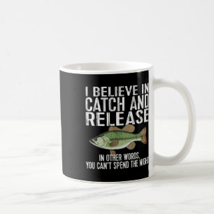 Caneca De Café Capturas E Libertação De Pesca Engraçada