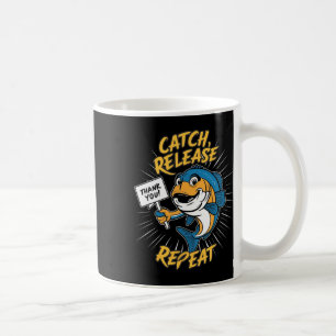 Caneca De Café Capturas E Libertação De Pesca Engraçada