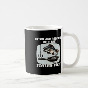 Caneca De Café Capturas E Libertação No Peixe-Humor Fritante