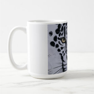 Caneca De Café Capuz de Criança com Retrato Artístico de Leopardo